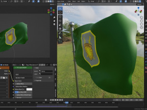Animated Macedonia Flags Modello 3D