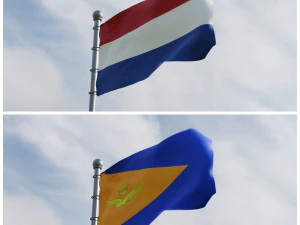 Bandeiras animadas da Holanda Modelo 3D