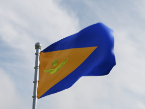 Animated Netherlands Flags 3D Model
