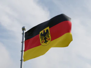 Animated Germany Flags 3D Model