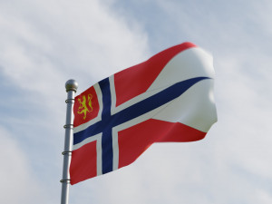 Animated Norway Flags 3Dモデル