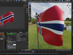 Animated Norway Flags 3Dモデル