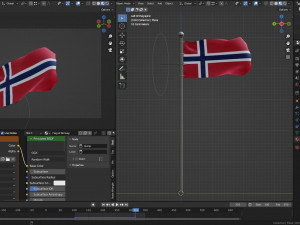 Animated Norway Flags 3Dモデル
