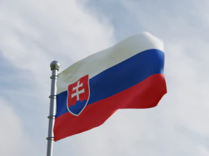 Animated Slovakia Flags 3D Model