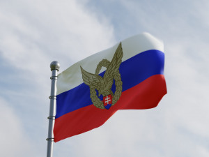 Animated Slovakia Flags Modèle 3D