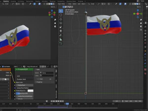Animated Slovakia Flags 3D Model