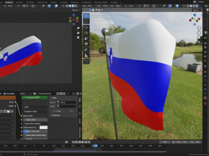 Animated Slovenia Flags 3Dモデル