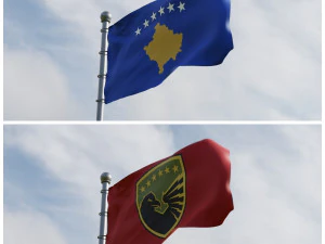 Анімовані прапори Косова 3D Модель