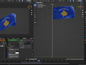 Animated Kosovo Flags 3D Modell