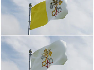Bandeiras animadas do Vaticano Modelo 3D