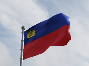 Animated Liechtenstein Flags Modelo 3D
