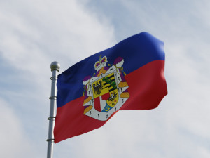 Animated Liechtenstein Flags Modelo 3D