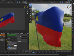 Animated Liechtenstein Flags Modelo 3D