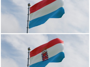 Animated Luxembourg Flags 3D मॉडल