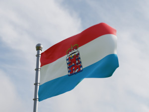 Animated Luxembourg Flags 3D Модель