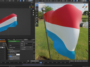 Animated Luxembourg Flags 3D Модель