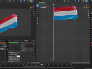 Animated Luxembourg Flags 3D Модель