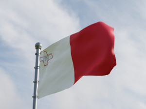 Animated Malta Flags 3D 3D Model