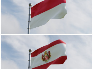Animated Monaco Flags 3Dモデル