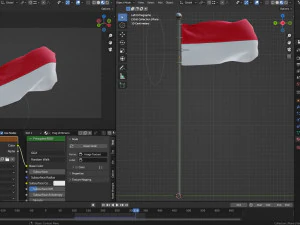 Bandeiras animadas de M&ocirc;naco Modelo 3D