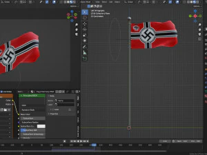 Animated German WW2 Flag Pack 3D Model