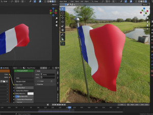 Animated France Flags 3D 모델