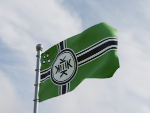 Animated flag of Kekistan 3D Model