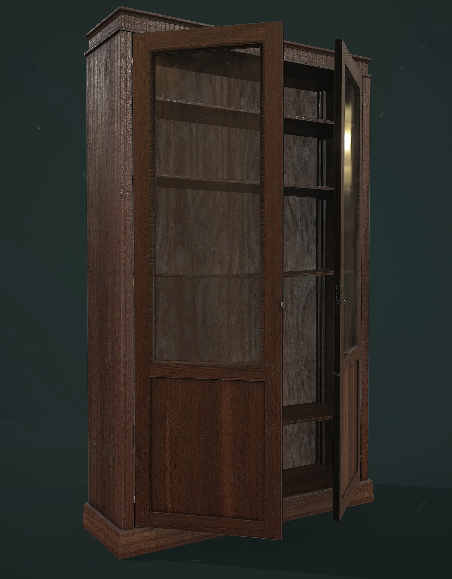 Soviet bookcase 3D Model .c4d .max .obj .3ds .fbx .stl .blend
