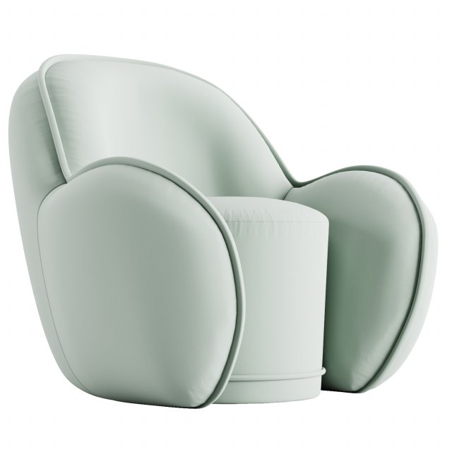 DAINTY ARMCHAIR 3D Model .c4d .max .obj .3ds .fbx .stl .blend 