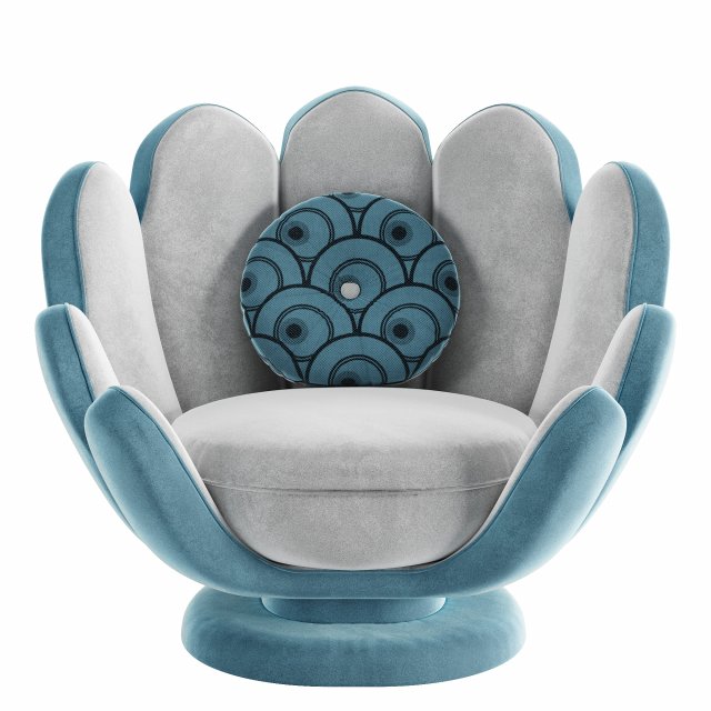 LOTUS ARMCHAIR 3D Modell .c4d .max .obj .3ds .fbx .stl .blend 