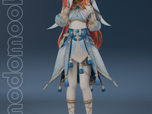NILOU GENSHIN IMPACT 3D PRINTABLE FIGURINE 3D Baskı Modeli