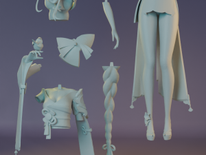 RAIDEN GENSHIN IMPACT 3D PRINTABLE FIGURINE 3Dプリントモデル