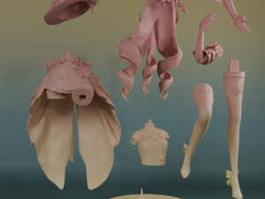 NAVIA GENSHIN IMPACT 3D PRINTABLE FIGURINE Modelo de Impressão 3D