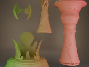 STATUE OF THE SEVEN GENSHIN IMPACT 3D PRINTABLE FIGURINE 3Dプリントモデル