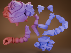 RUINS GUARD GENSHIN IMPACT 3D PRINTABLE FIGURINE Modello di stampa 3D