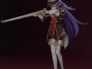 CHEVREUSE GENSHIN IMPACT 3D PRINTABLE FIGURINE Modello di stampa 3D
