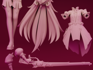 CHEVREUSE GENSHIN IMPACT 3D PRINTABLE FIGURINE Modello di stampa 3D