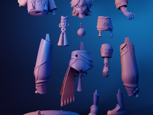GAMING GENSHIN IMPACT 3D PRINTABLE FIGURINE 3Dプリントモデル