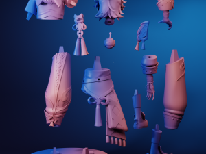 GAMING GENSHIN IMPACT 3D PRINTABLE FIGURINE 3Dプリントモデル