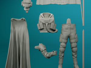 SC-37 LEGIONNAIRE SOLDIER WITH FLAG HELLDIVER 2 3D PRINTABLE FIGURINE Modelo de Impressão 3D