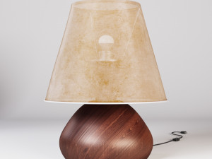 Fabric Wooden Table Lamp Modello 3D