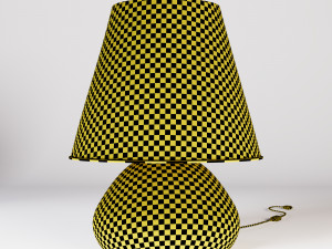 Fabric Wooden Table Lamp 3D मॉडल
