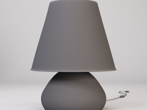 Fabric Wooden Table Lamp 3D मॉडल