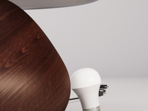 Fabric Wooden Table Lamp 3D मॉडल