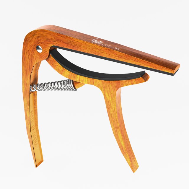 Guitar Capo Model Guitto GGC-04 3D 모델 .c4d .max .obj .3ds .fbx .stl .blend 