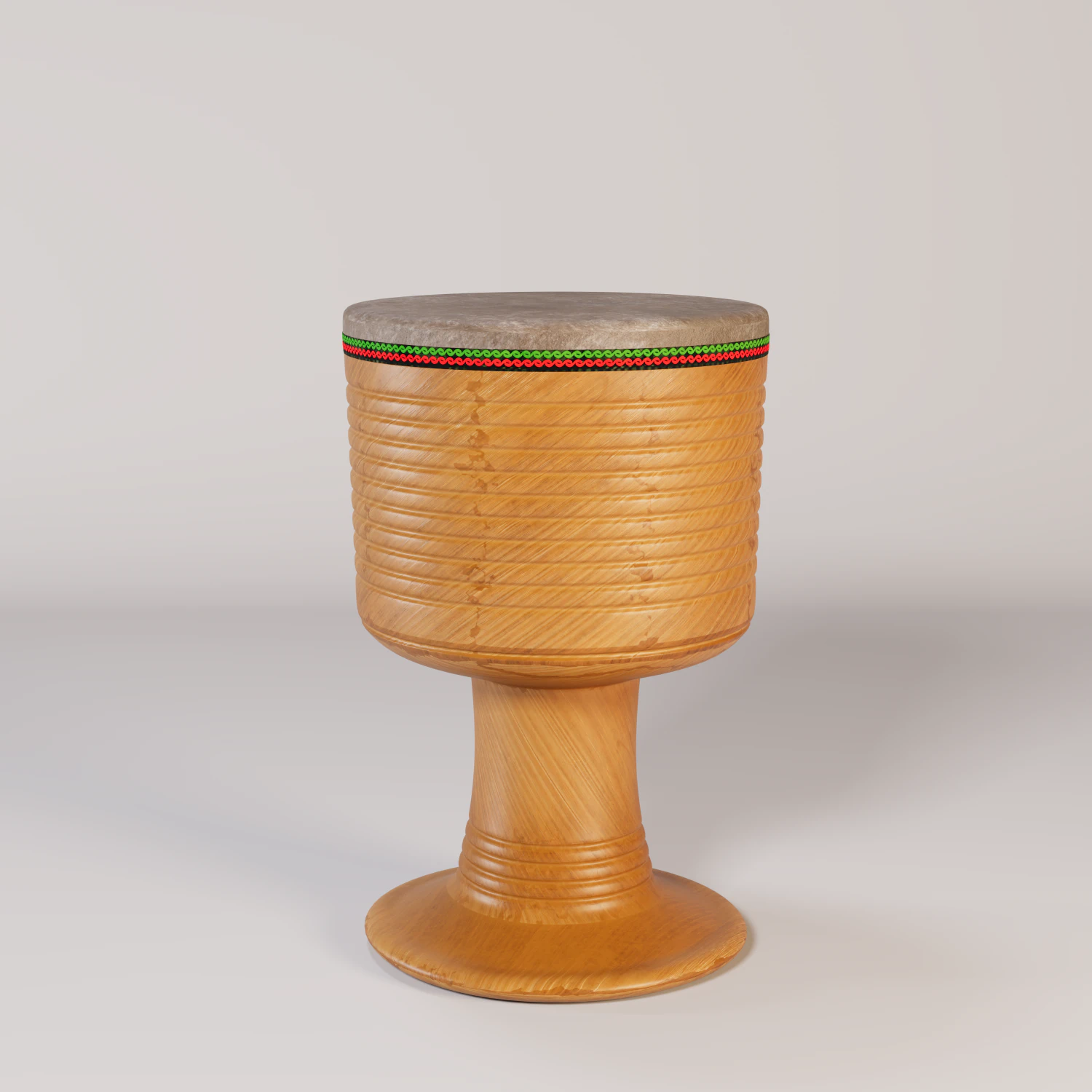 Tombak Iranian Goblet Drum 3D Model .c4d .max .obj .3ds .fbx .stl .blend 