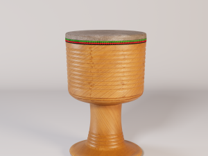 Tombak Iranian Goblet Drum 3D Model