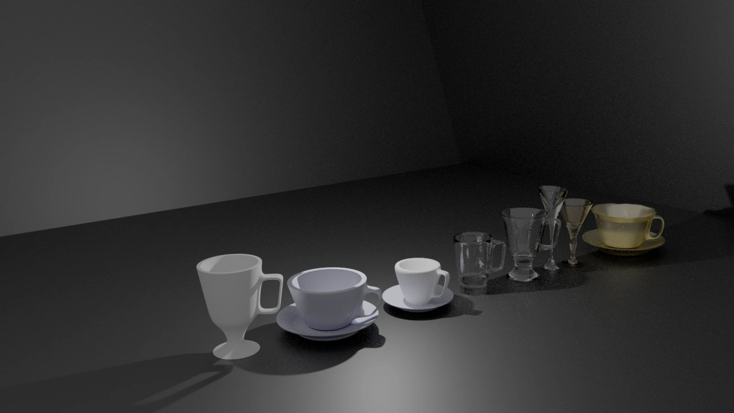 Cups Pack 3D Model .c4d .max .obj .3ds .fbx .stl .blend 