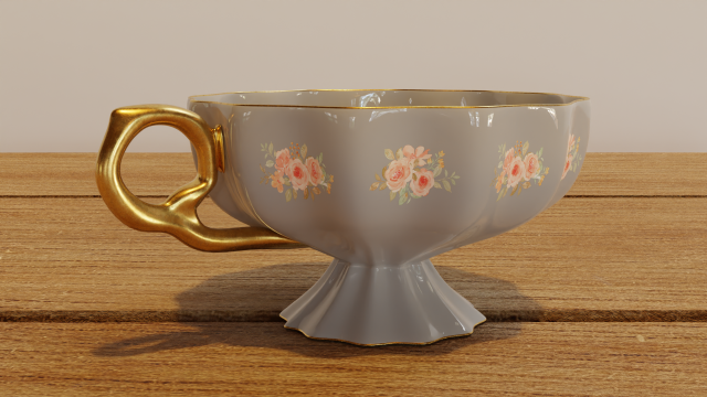 Duo Cup and Plate 3D 모델 .c4d .max .obj .3ds .fbx .stl .blend