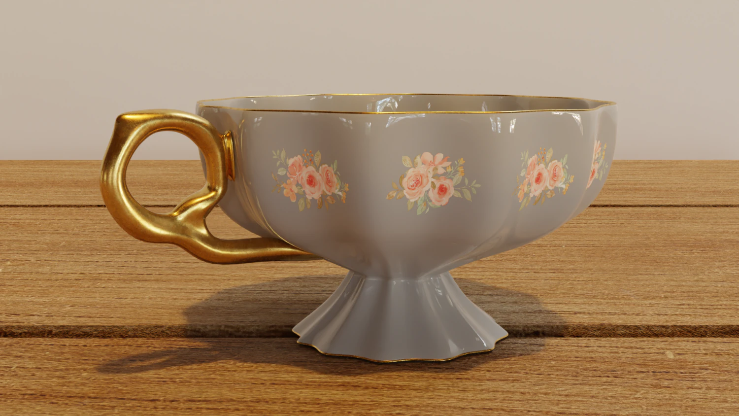 Duo Cup and Plate 3D Model .c4d .max .obj .3ds .fbx .stl .blend 